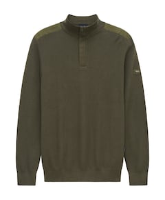 Heren trui met rits groen