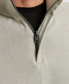 Heren trui met rits grijs