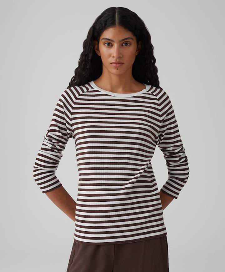 Dames longsleeve bruin