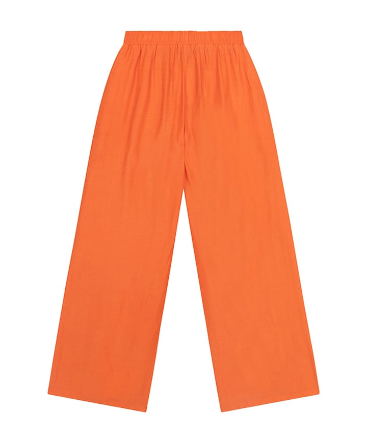 IRREGULAR WIDE LEG PANTS dames broek oranje