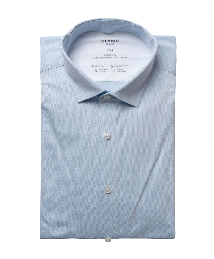 Overhemd extra lange mouw blauw