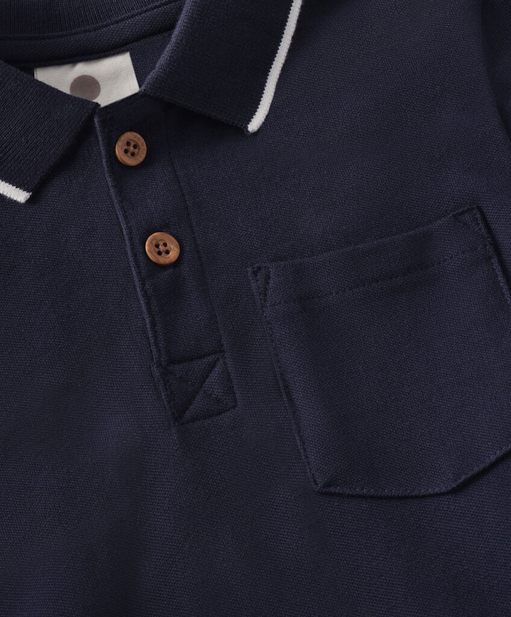 Jongens polo blauw