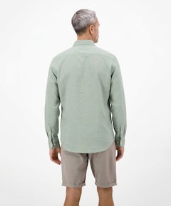 Heren overhemd lange mouw groen