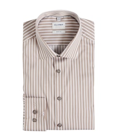 Heren overhemd lange mouw beige