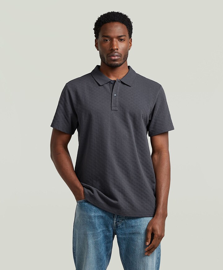 Heren polo blauw