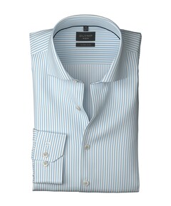 Heren overhemd extra lange mouw blauw