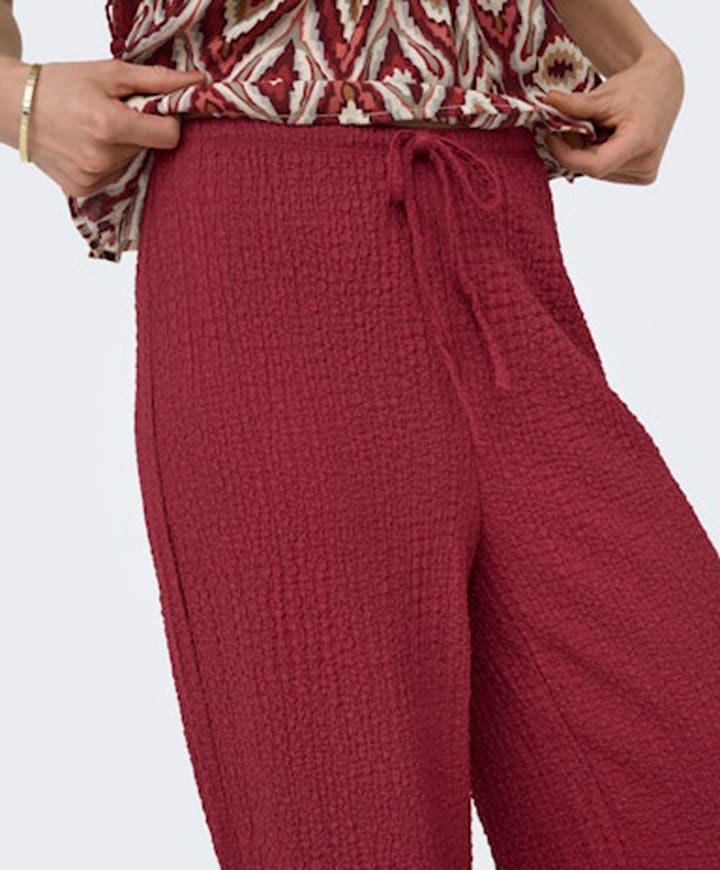 ONLERIKKA HW WIDE CRINKLE dames broek rood