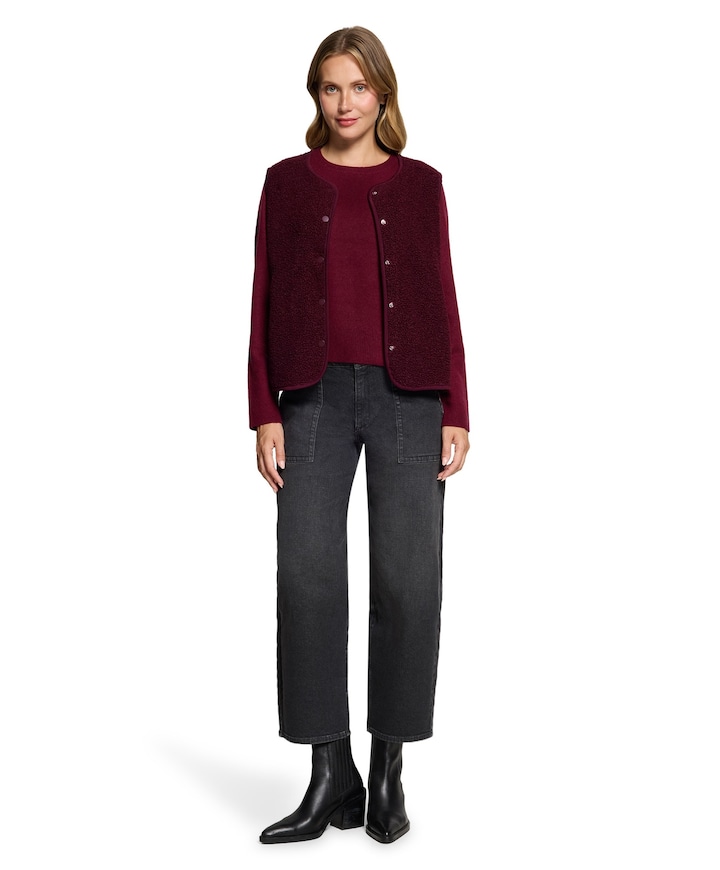 Dames gilet bordeaux