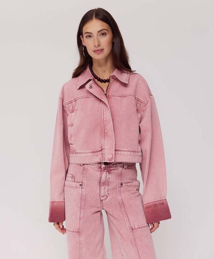 Dames spijkerjas  roze