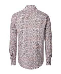 Heren overhemd lange mouw oranje