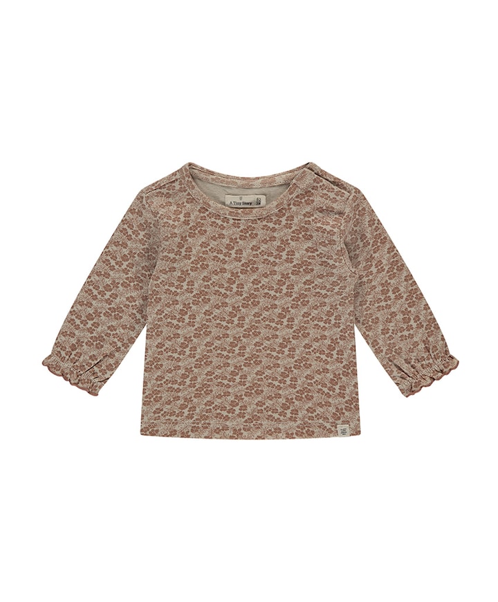 Meisjes longsleeve bruin