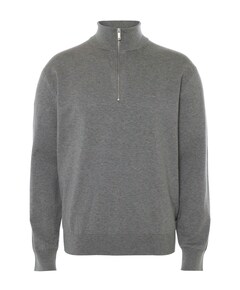 Heren trui met rits grijs
