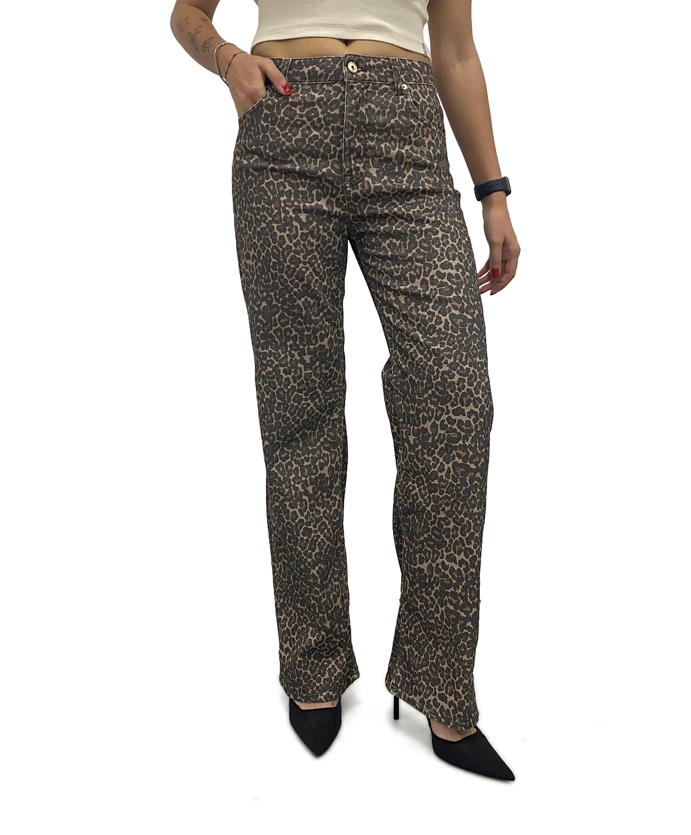 wide straight jeans bruin