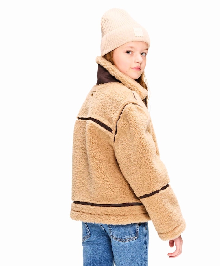 Meisjes jas beige