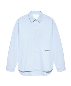 Heren overhemd lange mouw blauw