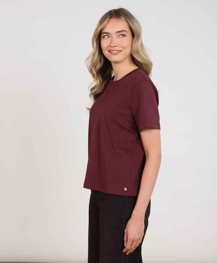 Dames T-shirt bordeaux