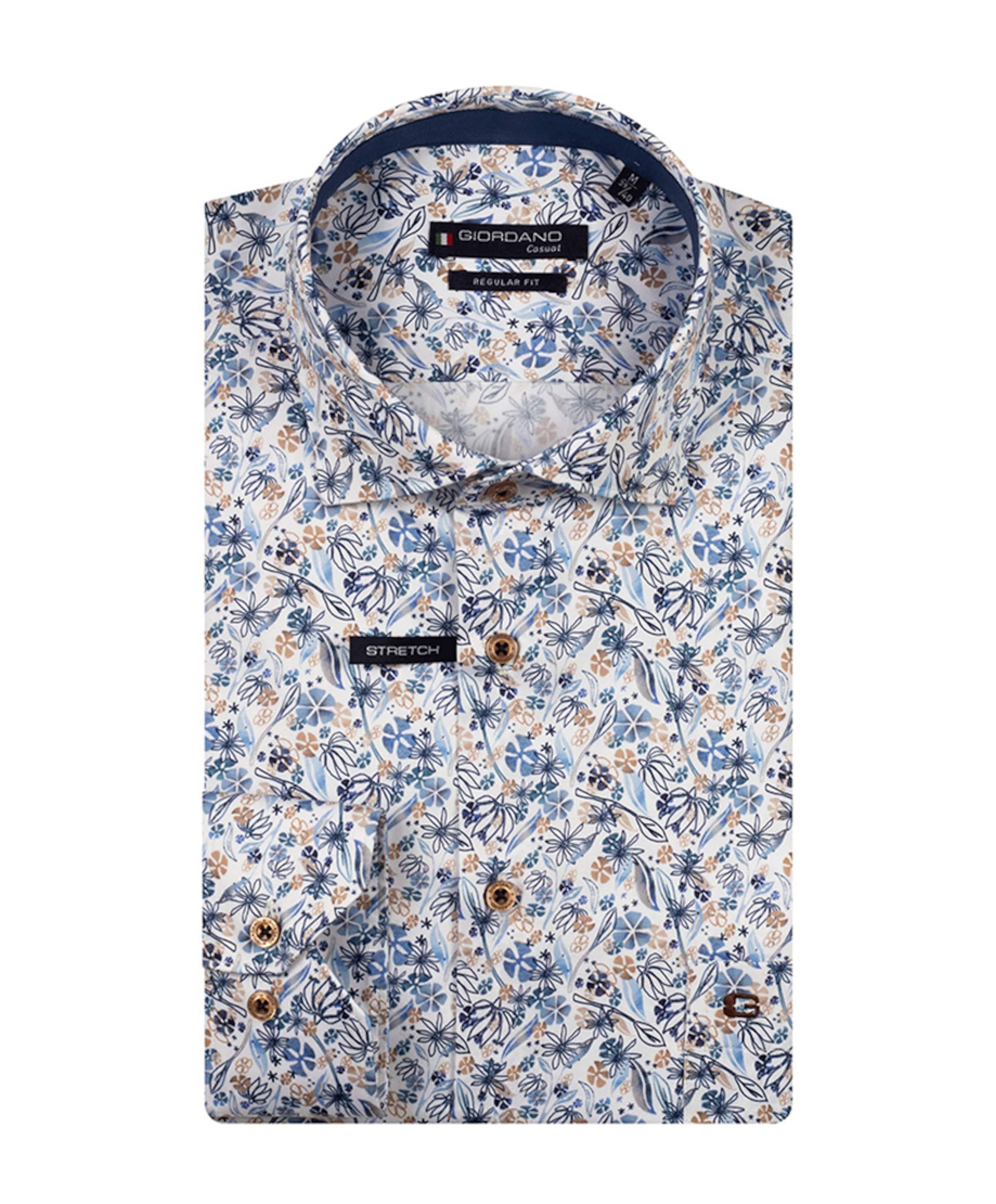 Heren overhemd lange mouw blauw