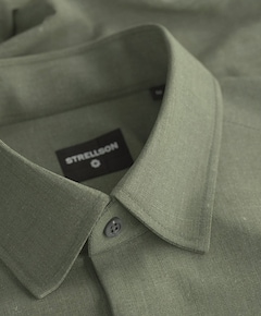 Heren overhemd lange mouw groen