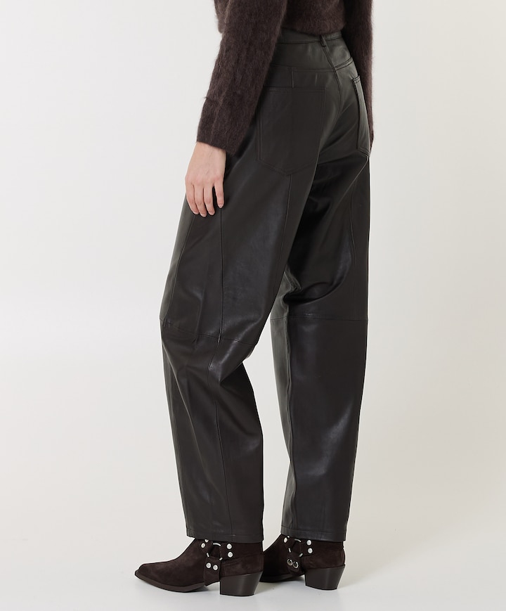 Fenne Leather dames broek bruin