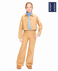 Meisjes vest beige