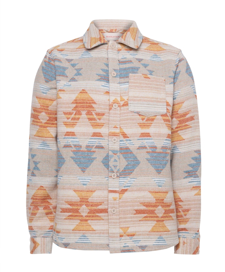 Heren overshirt blauw