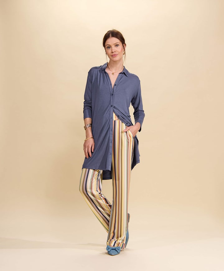 Dames nachthemd blauw