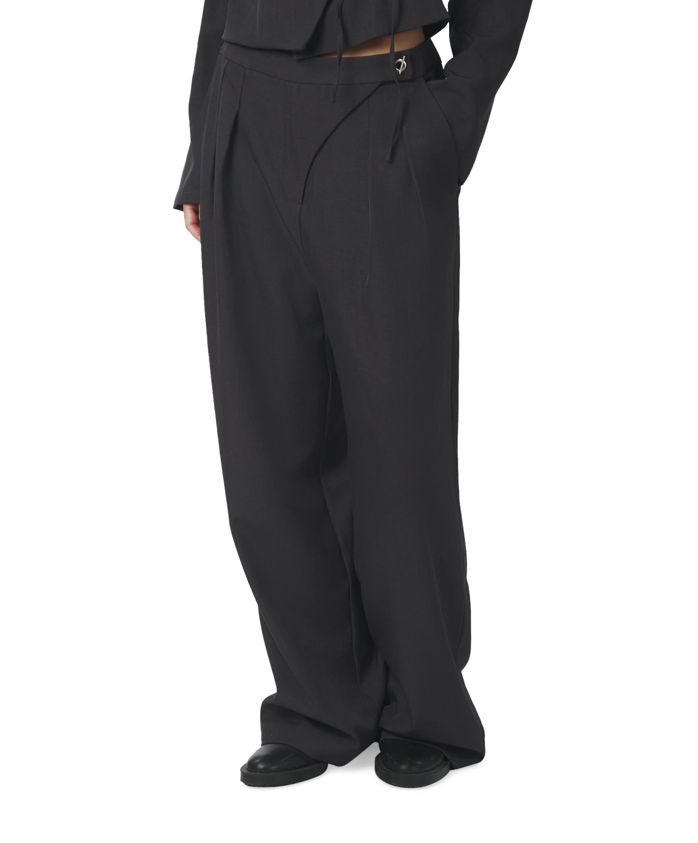 Zalka Eyelet dames broek grijs