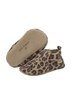 Suede AOP slippers  bruin