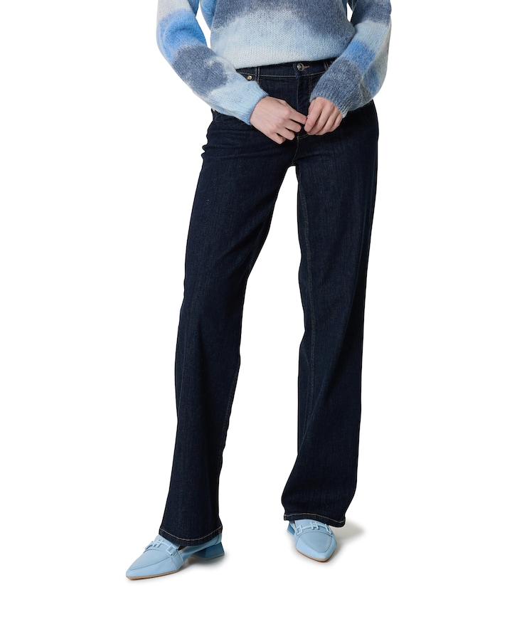 Liv Wide dames jeans blauw