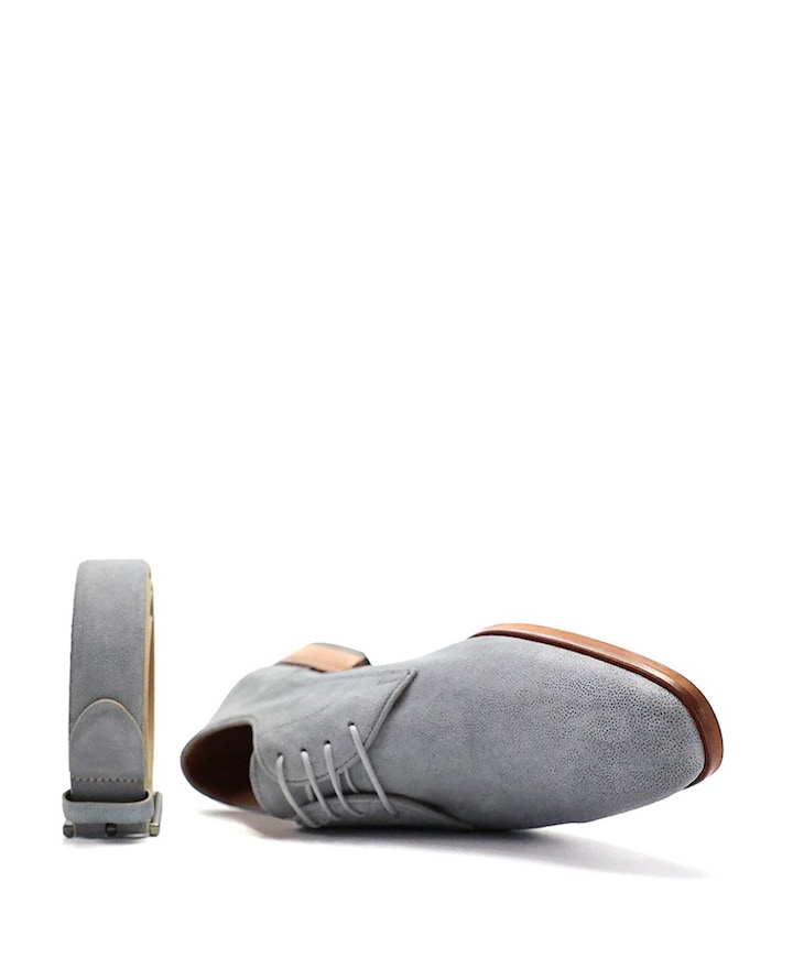 Just2ofus heren veterschoenen grijs