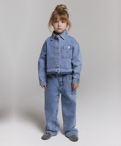 woven flowy denim meisjes jeans blauw