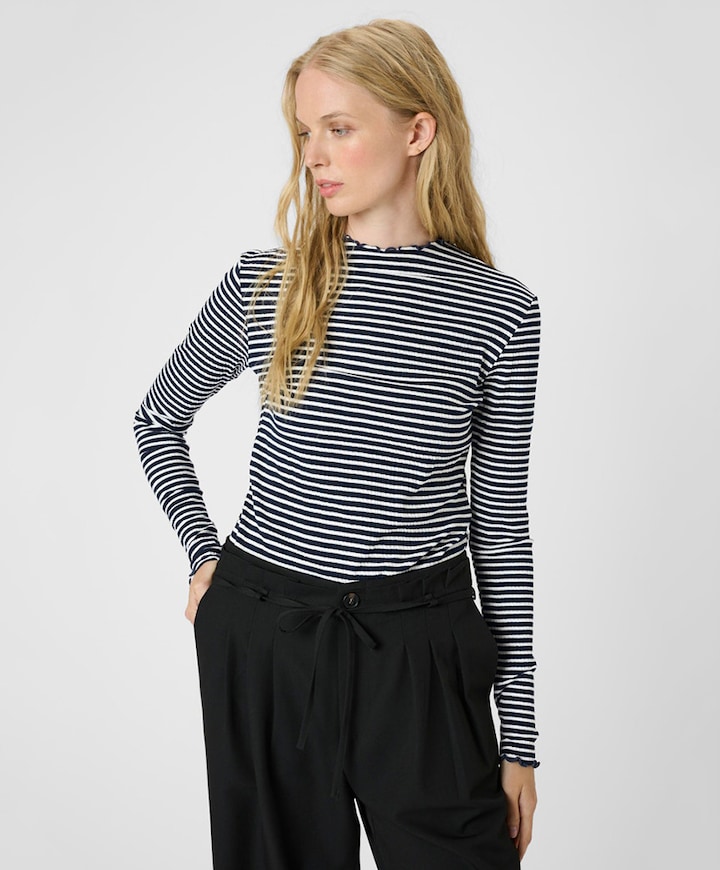 Dames longsleeve blauw