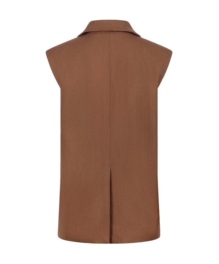 Dames gilet bruin