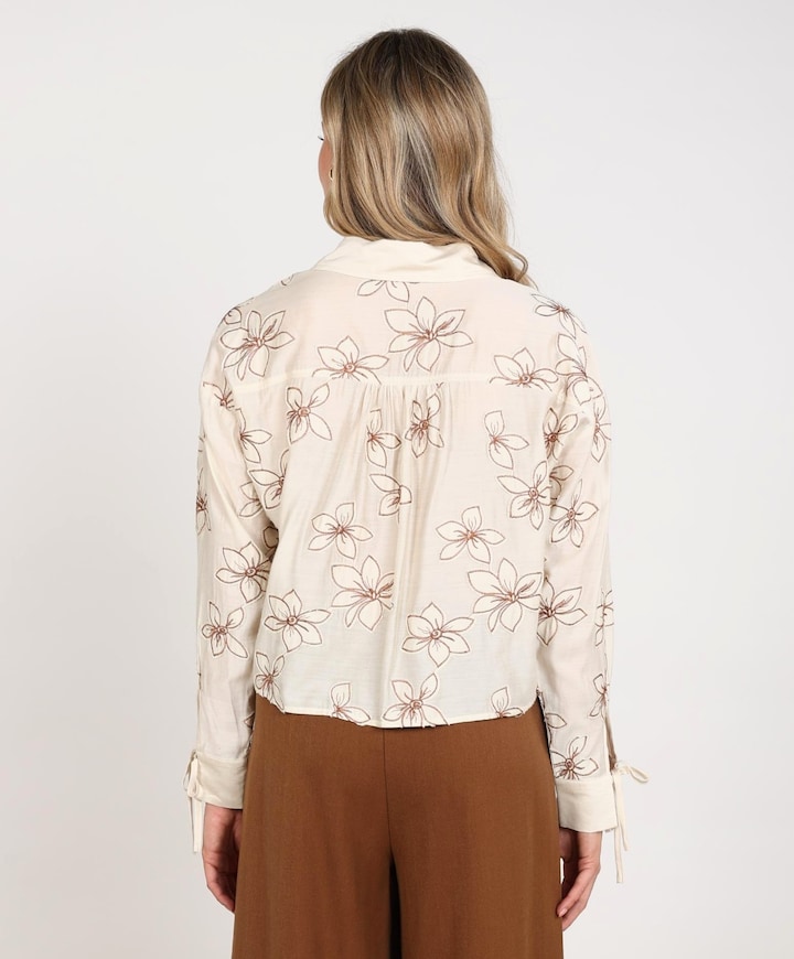Dames blouse beige