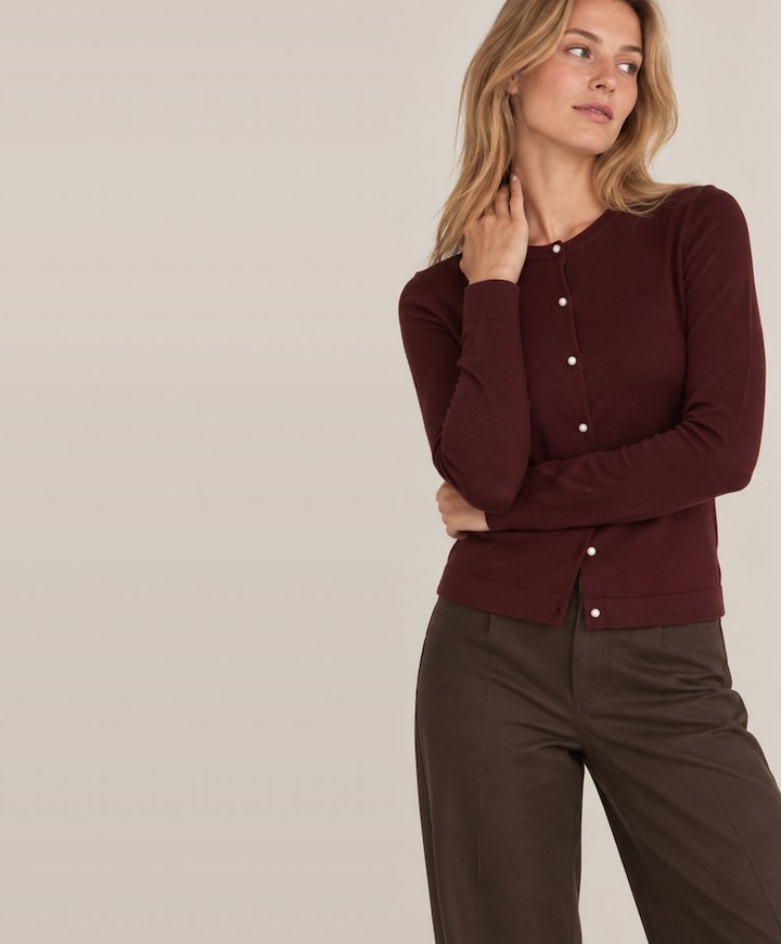 Dames vest bordeaux