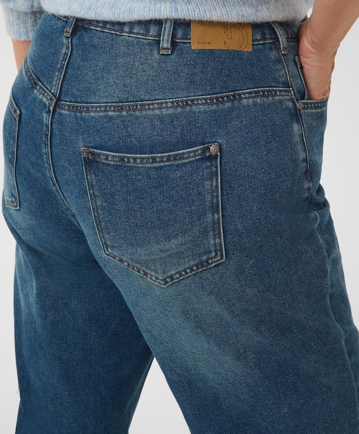 KCninna Cropped Barrel dames jeans blauw