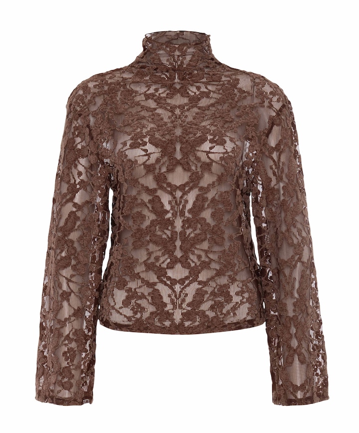 Dames top bruin