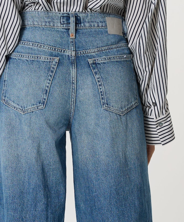 Flung dames broek blauw