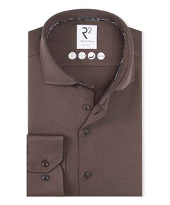 Overhemd lange mouw bruin