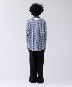 Heren overhemd lange mouw blauw