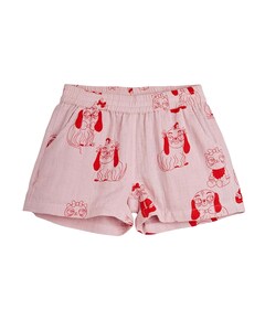 Minibabies woven meisjes korte broek roze