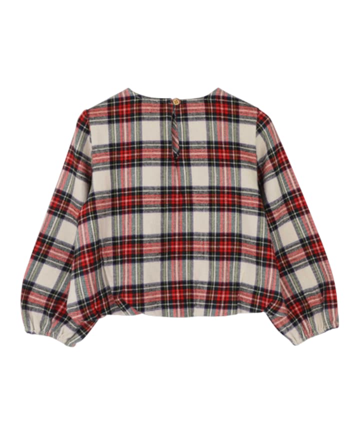 Meisjes blouse lange mouw rood