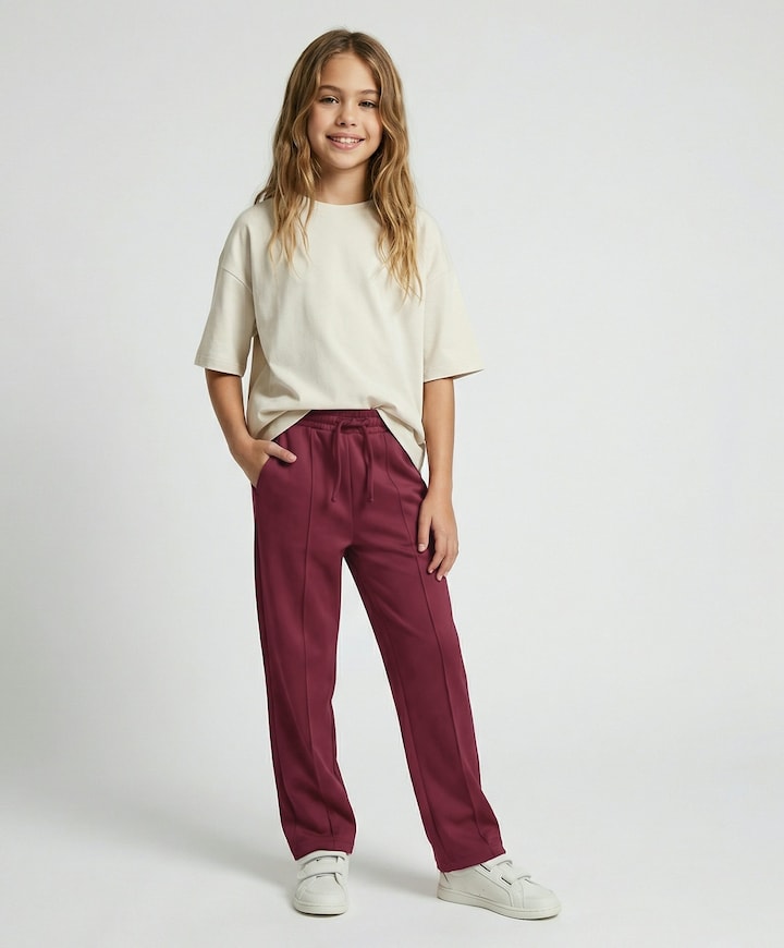 Kids HANNAH SW Pant Burgubdy meisjes broek bordeaux