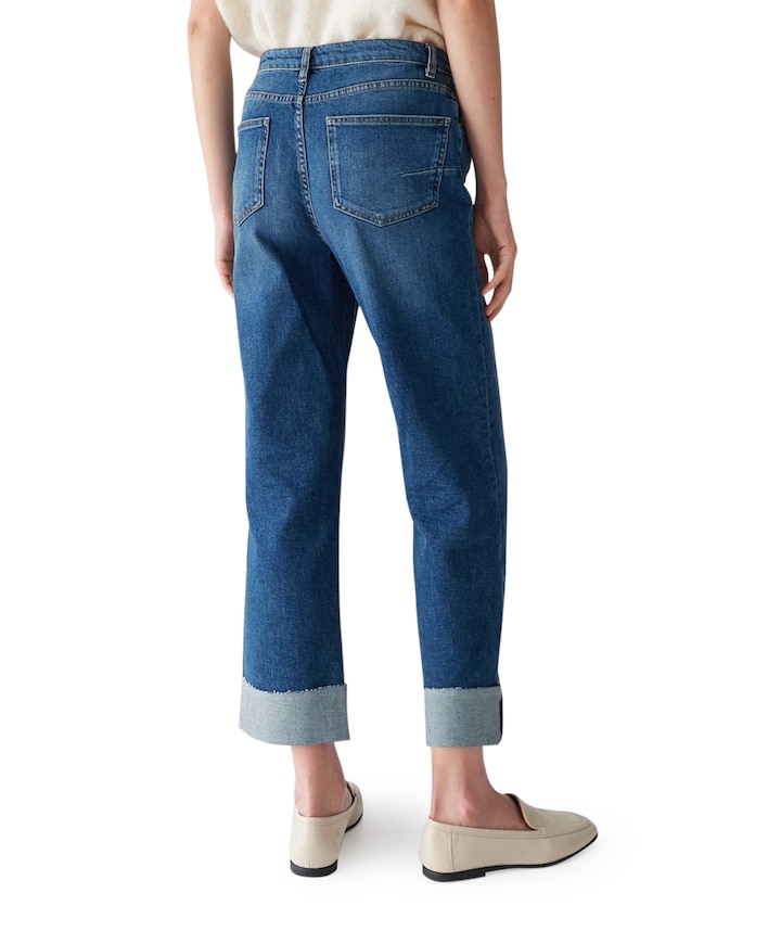 Lani turn up dames jeans blauw