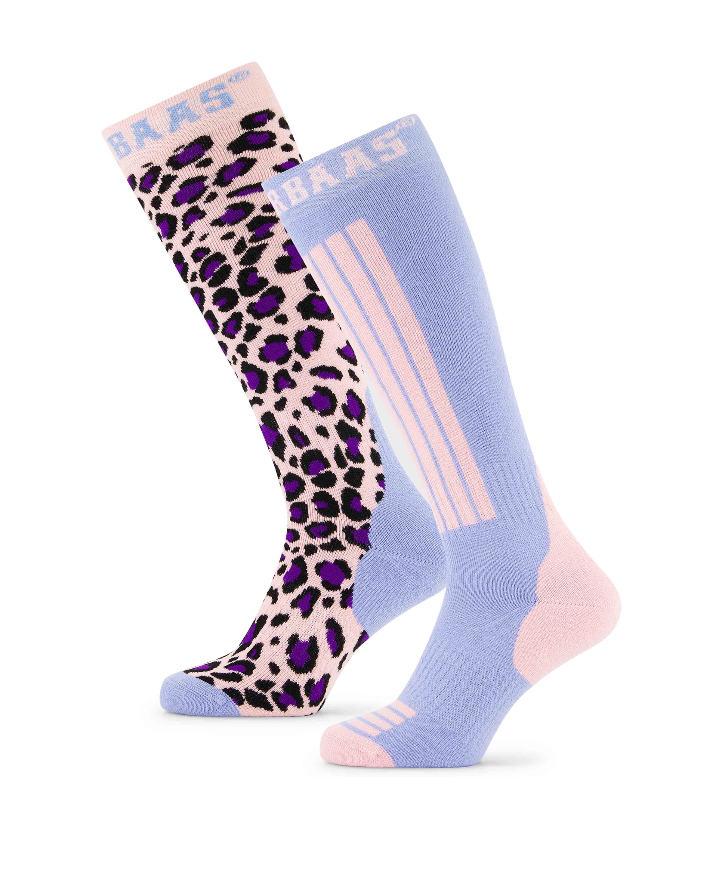 Skisokken 2-pack roze