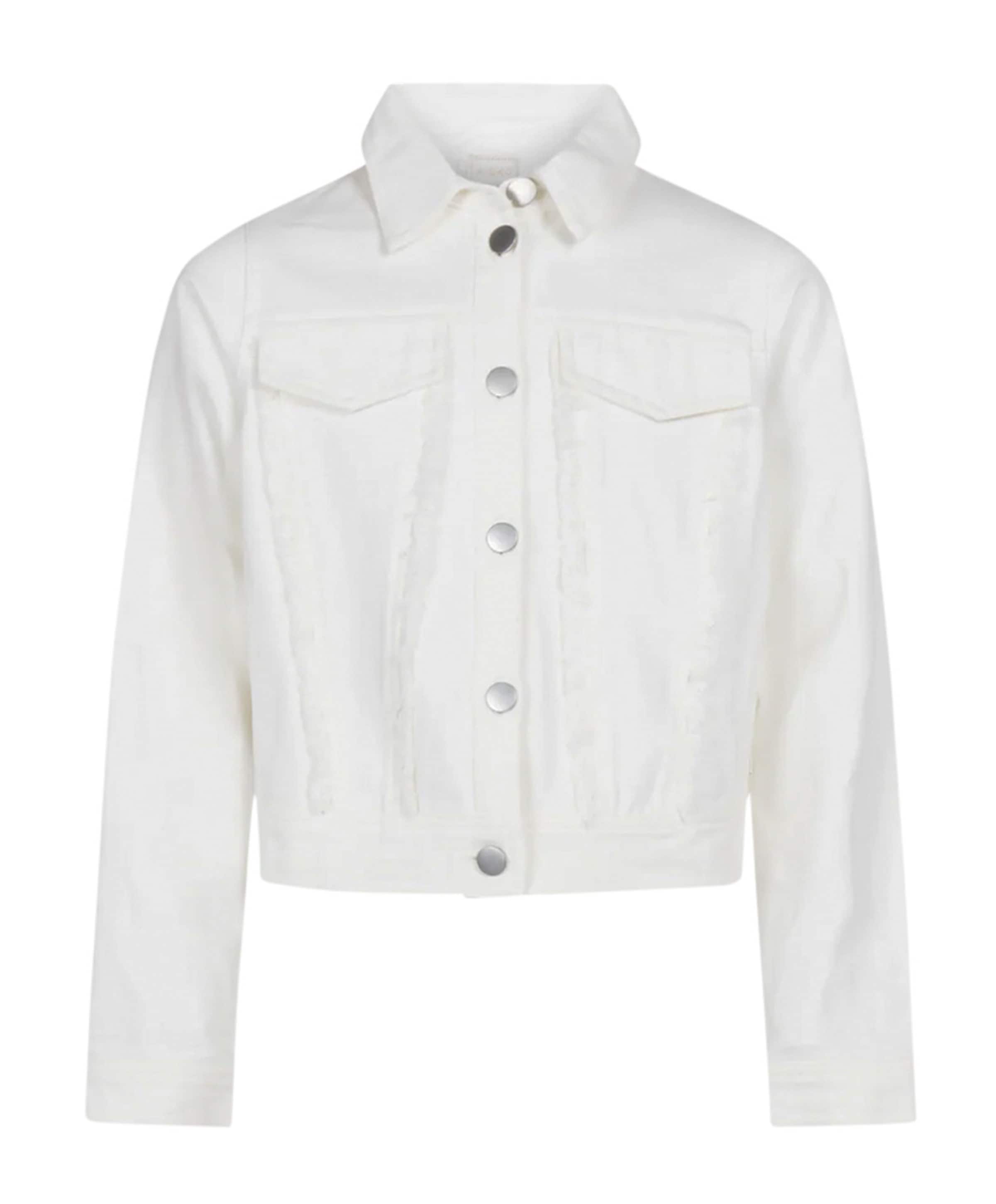 Meisjes spijkerjas ecru