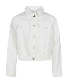 Meisjes spijkerjas ecru