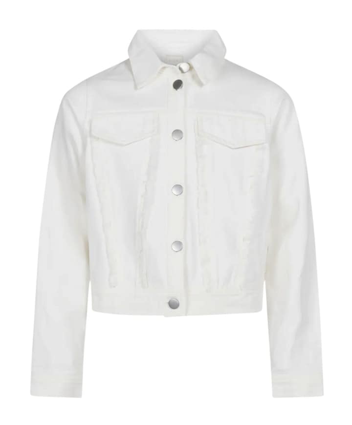 Meisjes spijkerjas ecru