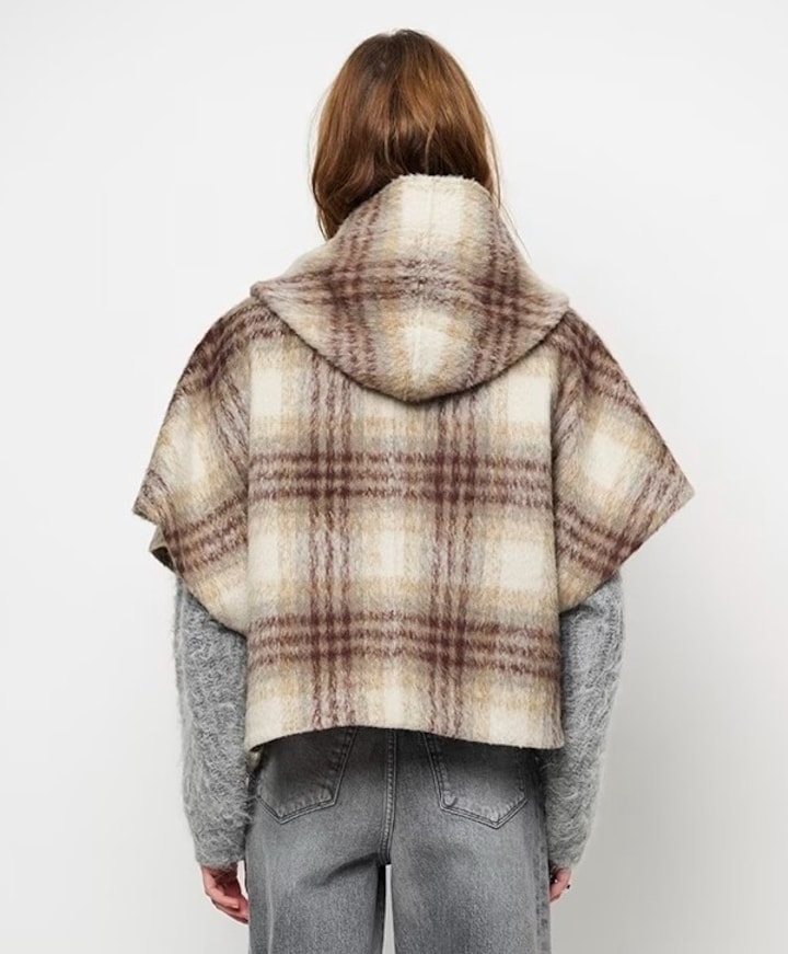 Dames cape ecru