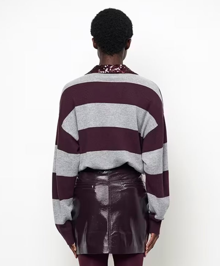 Dames sweater paars